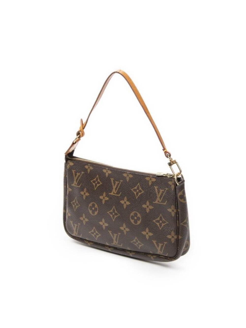 ★SOLD★ Louis Vuitton Pochette Brown Monogram Canvas Shoulder Bag - Picture 2 of 10